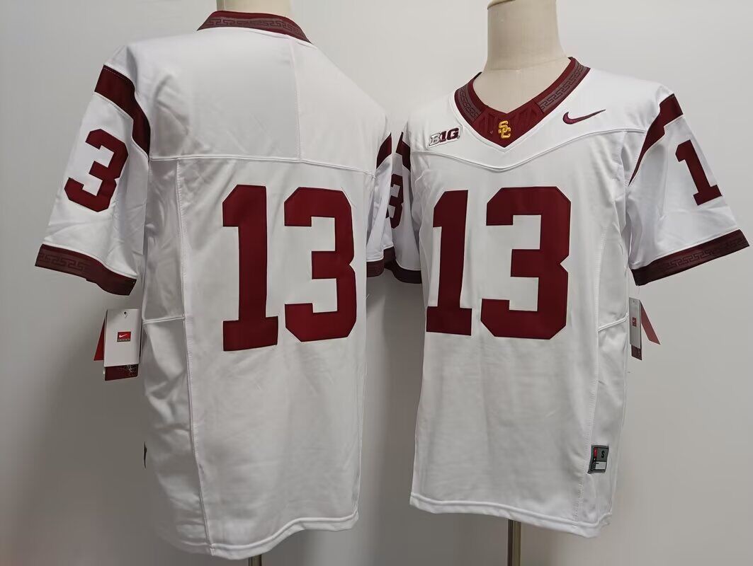 Men USC Trojans #13 Caleb Williams white 2024 Nike NCAA jersey style 2->->NCAA Jersey